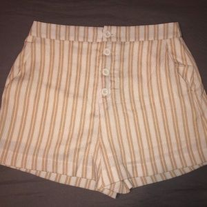 Local Boutique yellow striped shorts